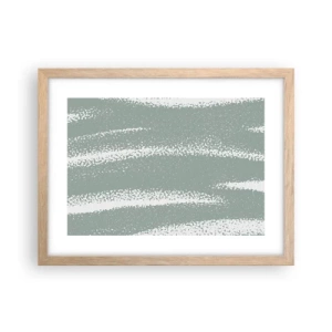 Affiche dans un chêne clair - Poster - Abstraction dans un climat hivernal - 40x30 cm