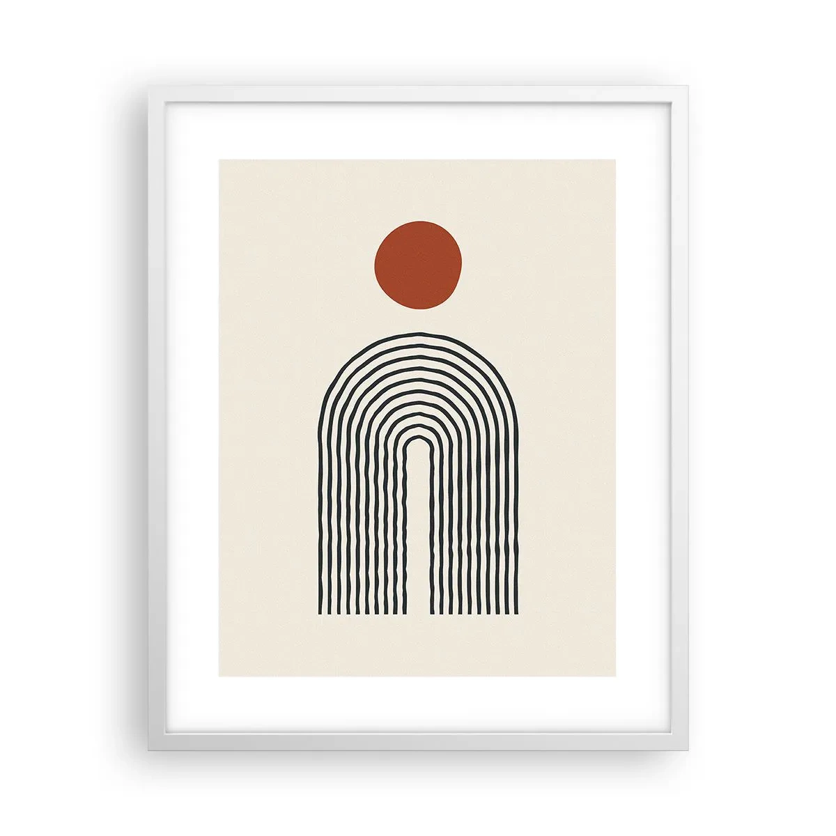 Affiche dans un cadre blanc - Poster - Le magnétisme des formes et des couleurs - 40x50 cm