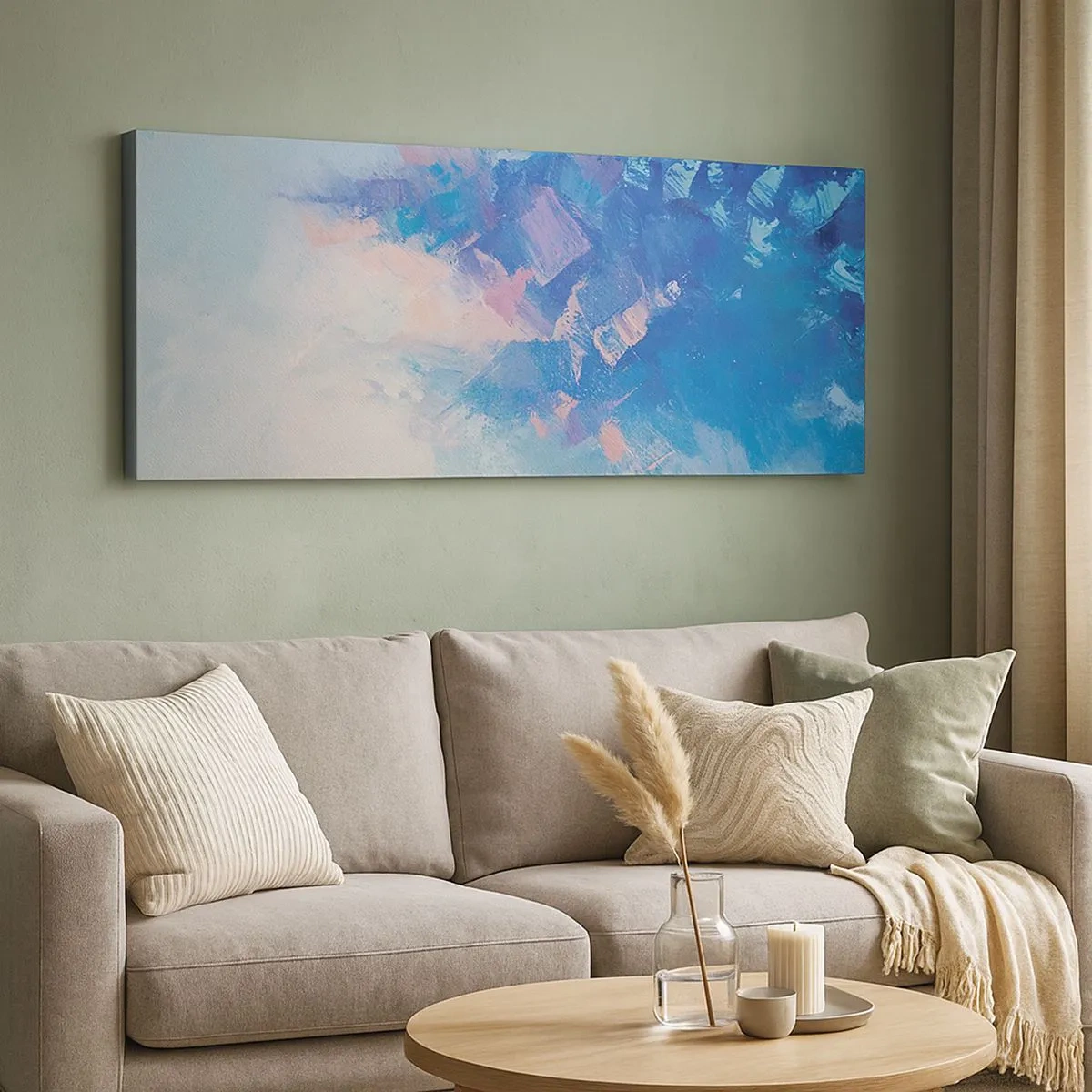 Impression sur toile - Image sur toile - Abstraction hivernale - 100x40 cm
