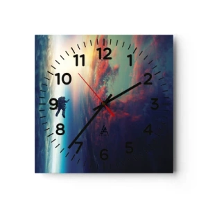 Horloge murale - Pendule murale - Affronter l'univers - 30x30 cm