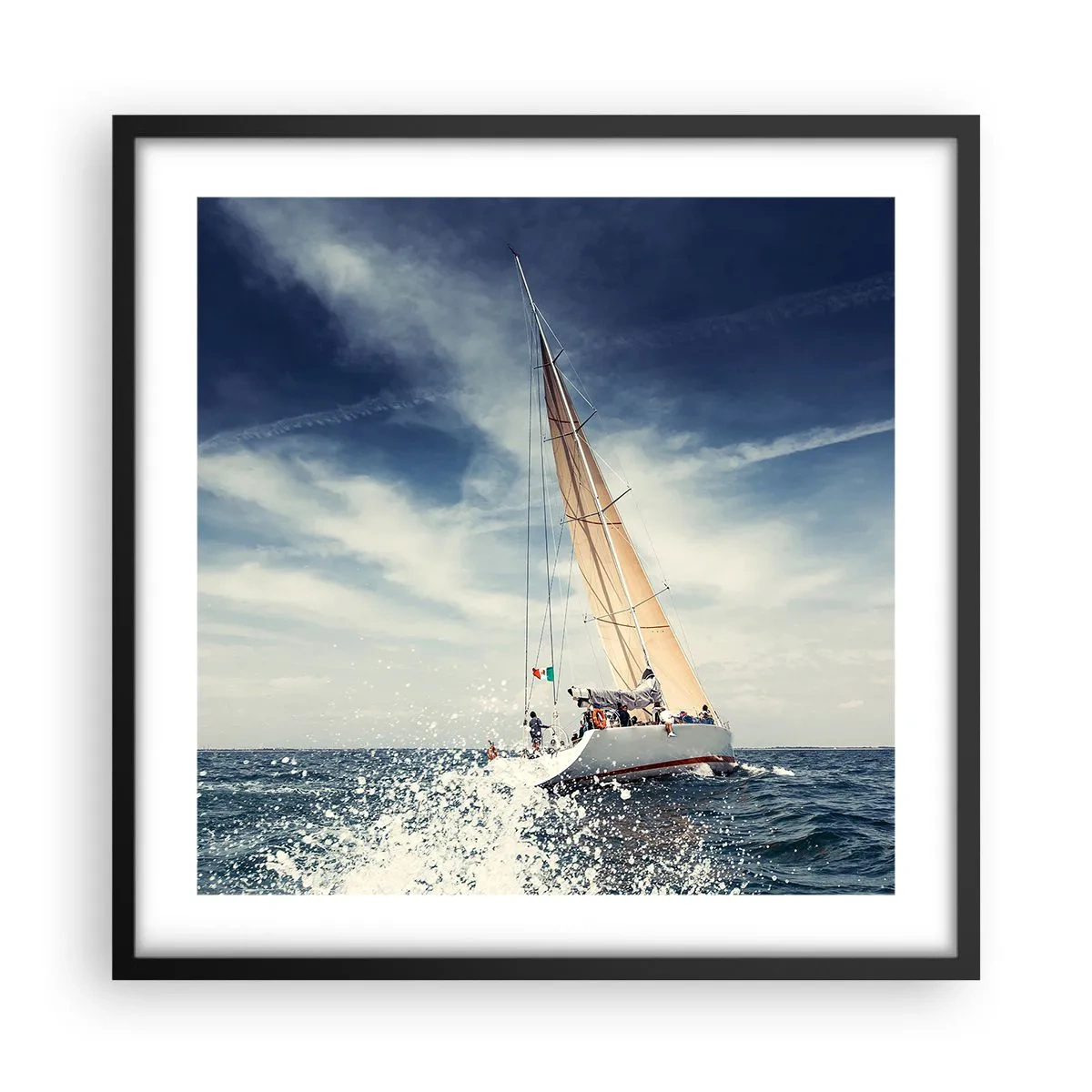 Affiche dans un cadre noir - Poster - Ils ne nous rattraperont pas ! - 50x50 cm