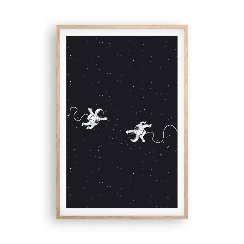 Affiche dans un chêne clair - Poster - Sortie cosmique - 61x91 cm