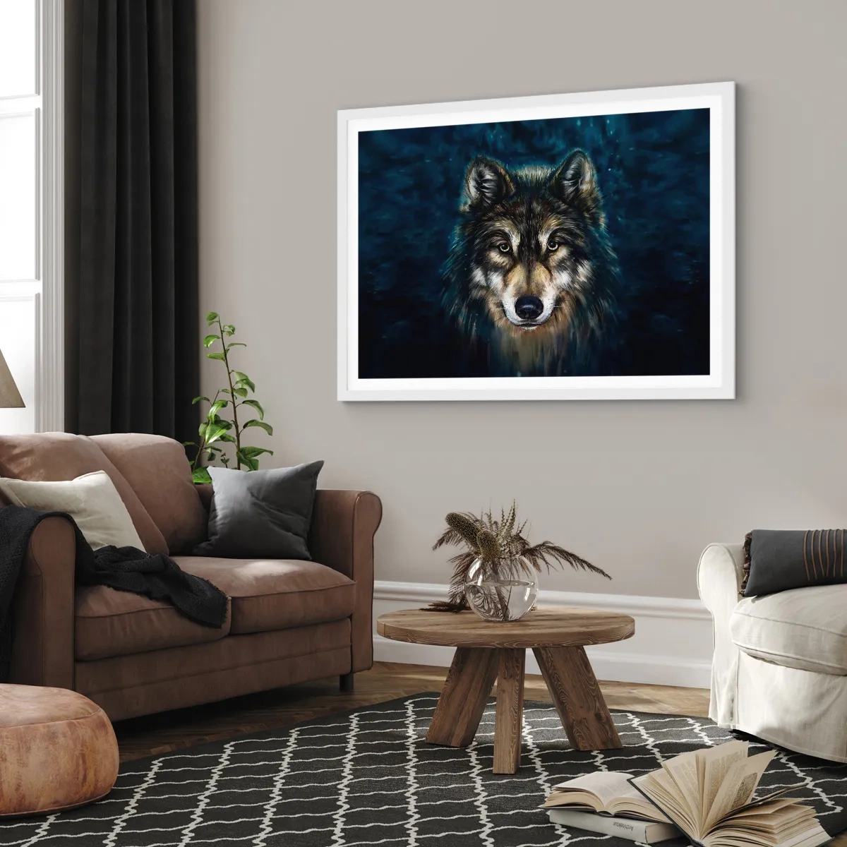 Affiche dans un cadre blanc - Poster - Alpha? Et oméga - 100x70 cm