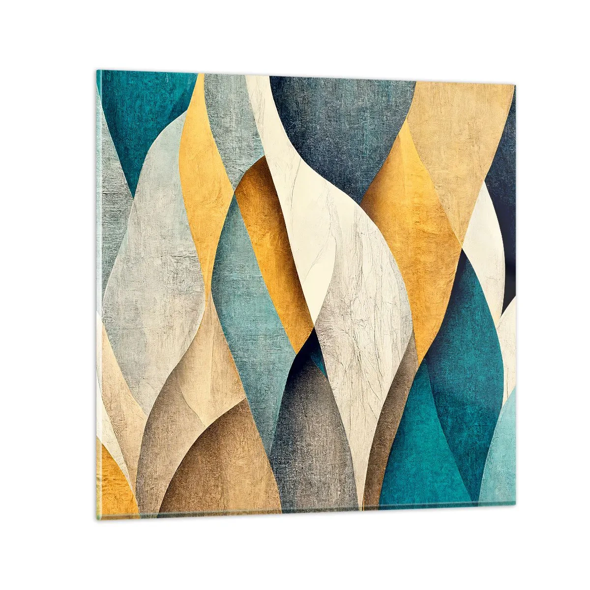 Impression sur verre - Image sur verre - Rythme et vague - 60x60 cm