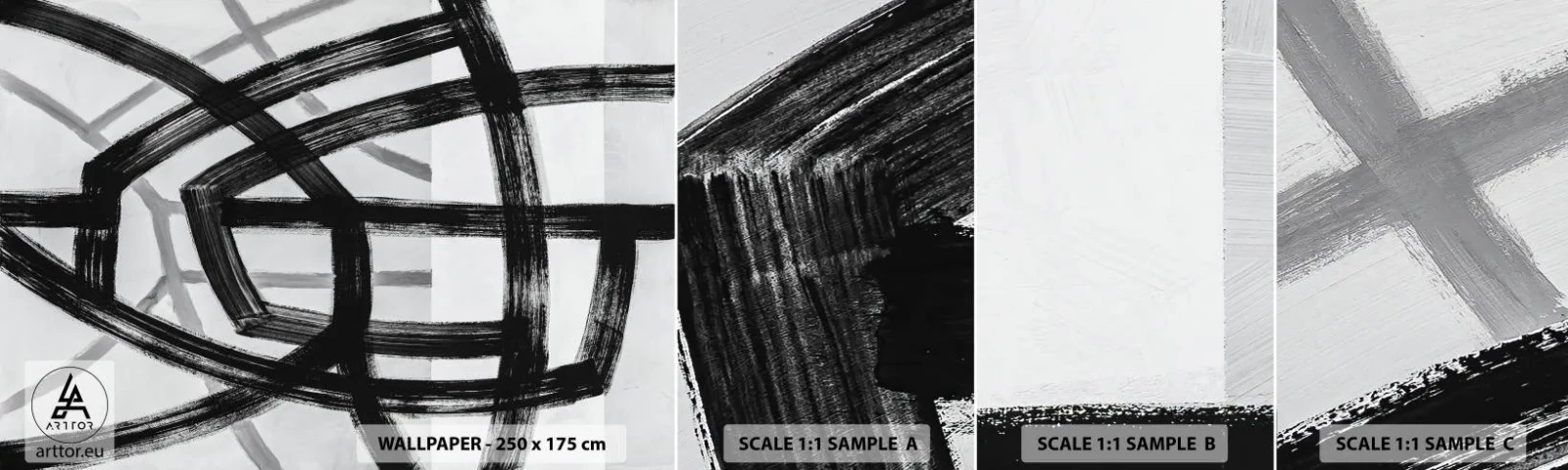 Échantillon De Papier Peint Standard Eco - Profondeur du bâtiment - Tirets, Morceau, Moderne - 100x30 cm