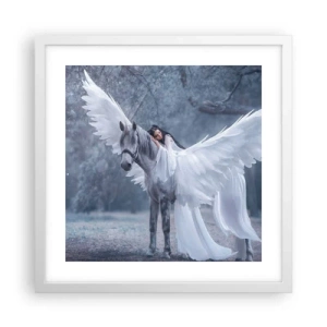 Affiche dans un cadre blanc - Poster - Un moment inspiré - 40x40 cm