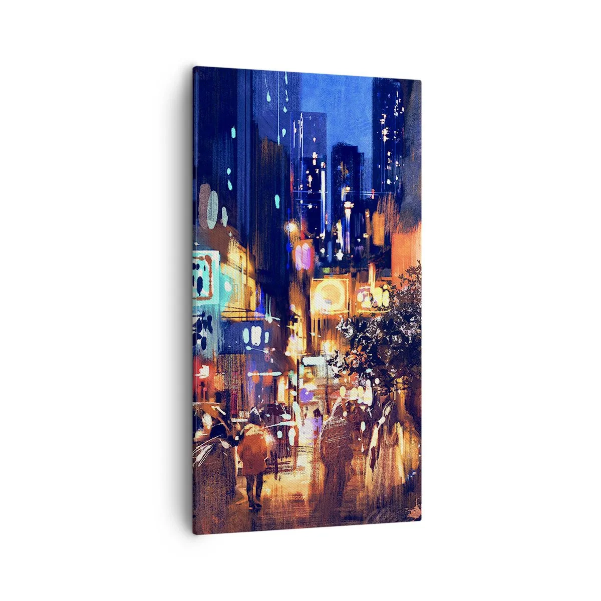 Impression sur toile - Image sur toile - Et la ville ne dort pas - 55x100 cm