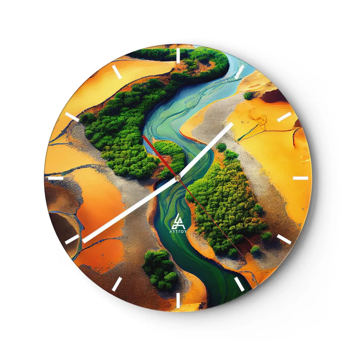 Horloge murale - Pendule murale - Rivière vivifiante - 40x40 cm