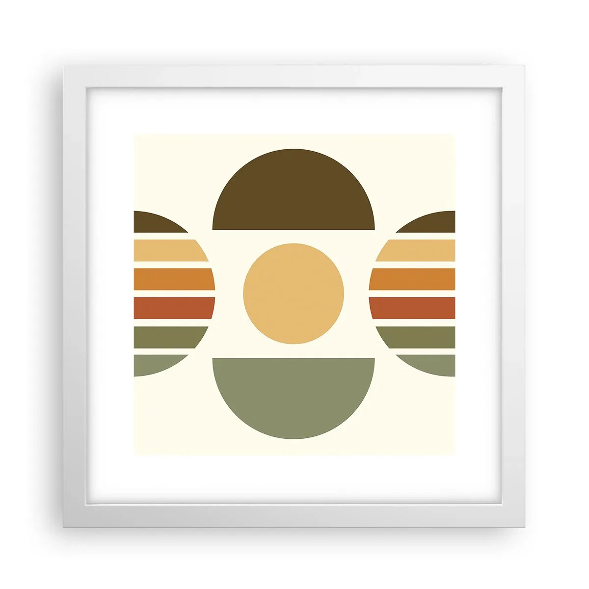 Affiche dans un cadre blanc - Poster - Dans les coulaurs de la terre - 30x30 cm