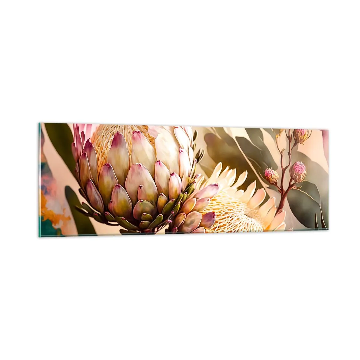 Impression sur verre - Image sur verre - Tendrement embrassé - 90x30 cm