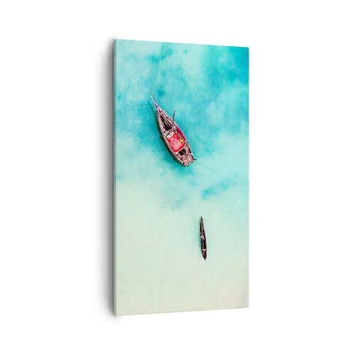 Impression sur toile - Image sur toile - Car sur les plages de Zanzibar, quand il y a un débordement d'eau... - 55x100 cm