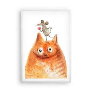 Affiche dans un cadre blanc - Poster - Amour paradoxal - 61x91 cm