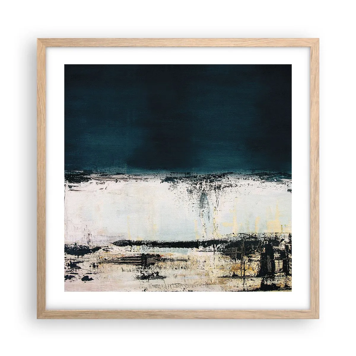 Affiche dans un chêne clair - Poster - Composition horizontale - 50x50 cm