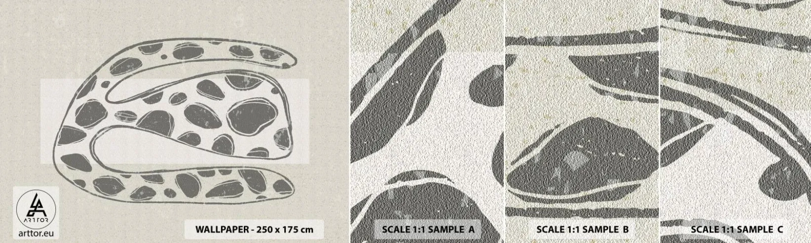 Échantillon De Papier Peint Standard Eco - Une étrange créature - Bohème, Minimalisme, Brillant - 100x30 cm