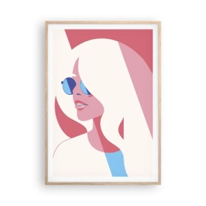 Affiche dans un chêne clair - Poster - C'était une blonde… - 70x100 cm