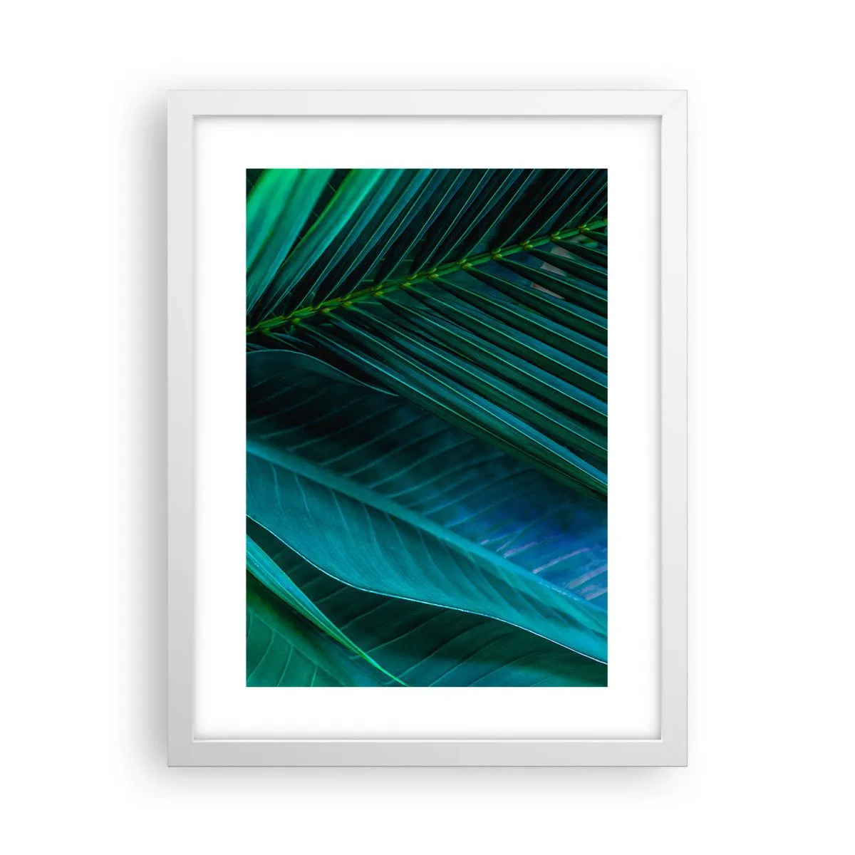 Affiche dans un cadre blanc - Poster - L'anatomie du vert - 30x40 cm