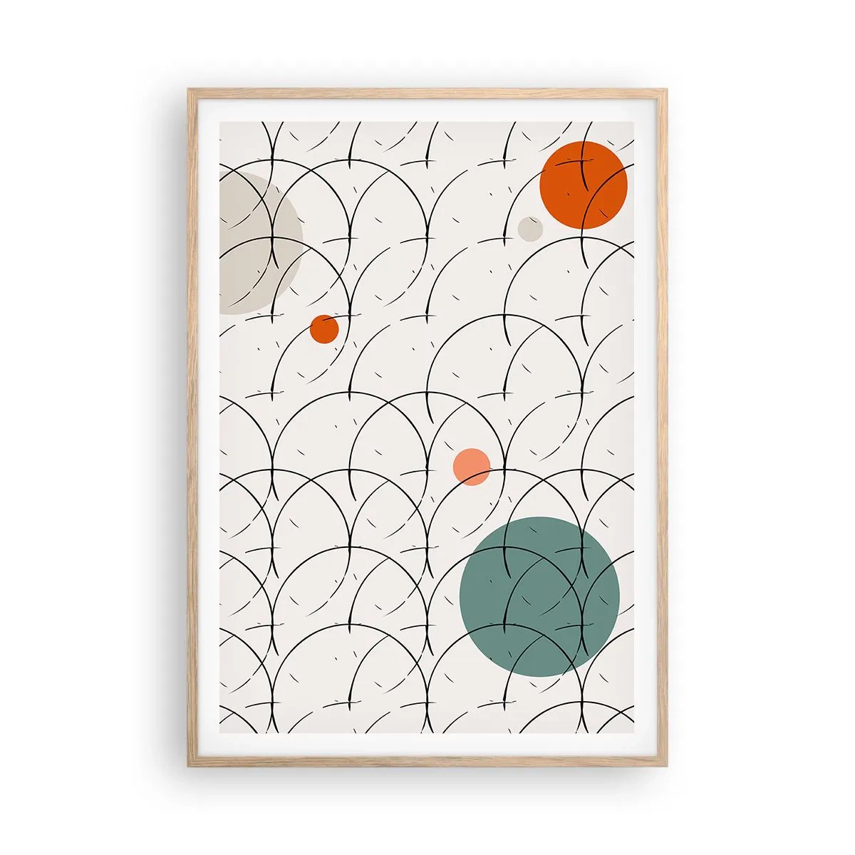 Affiche dans un chêne clair - Poster - Dans l'esprit pop art - 70x100 cm