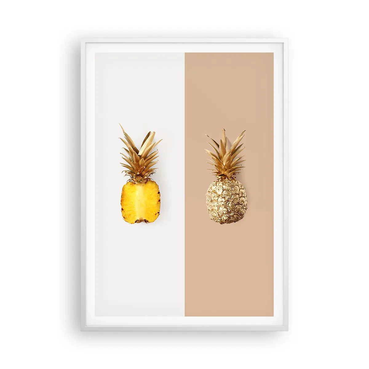 Affiche dans un cadre blanc - Poster - Ananas pour nous - 70x100 cm
