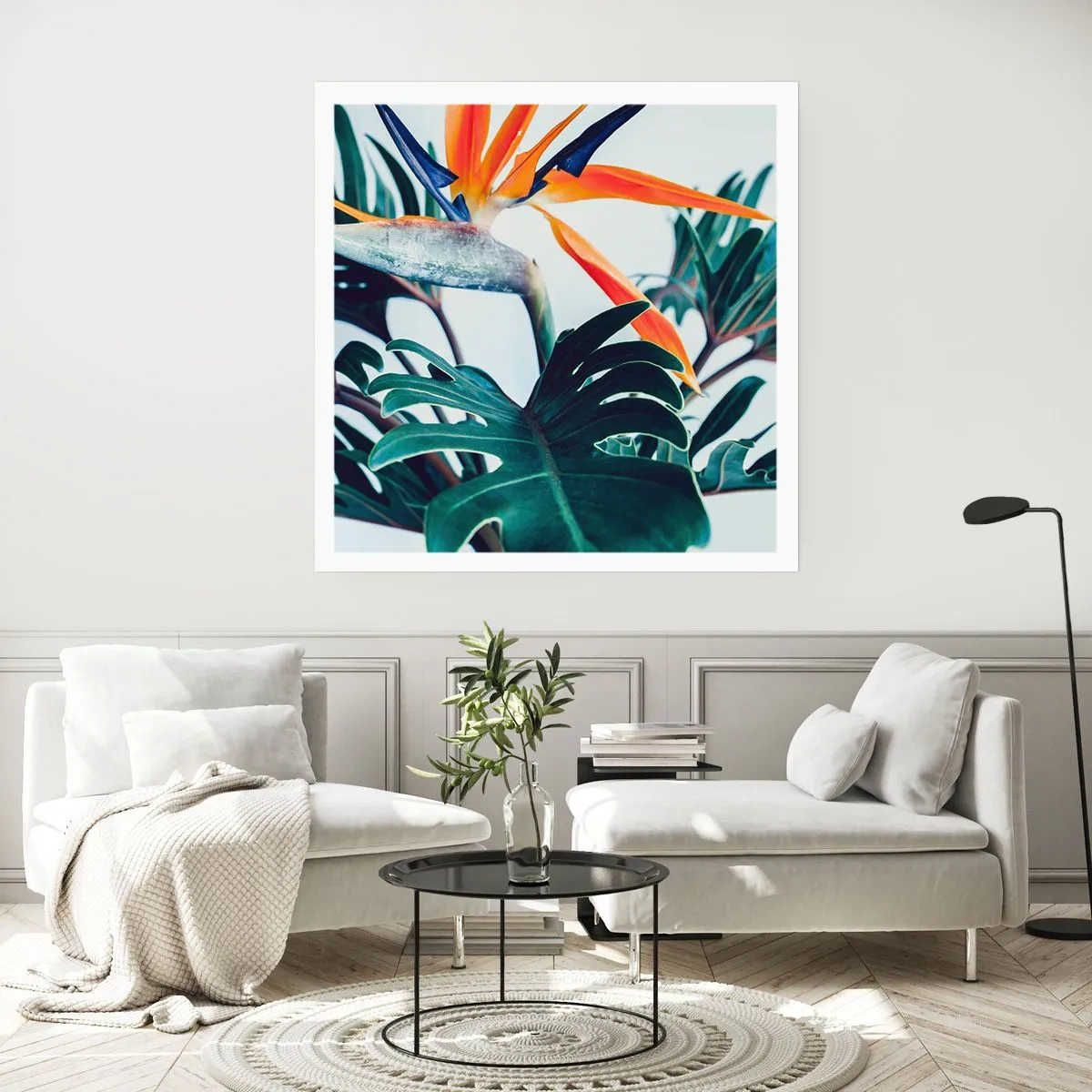Affiche - Poster - Le buisson oiseaux - 30x30 cm