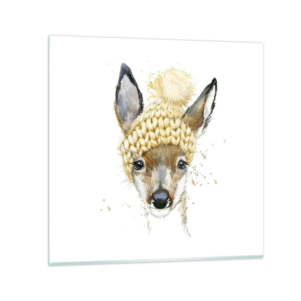 Impression sur verre - Image sur verre - Pour l'hiver dans la forêt enneigée - 50x50 cm