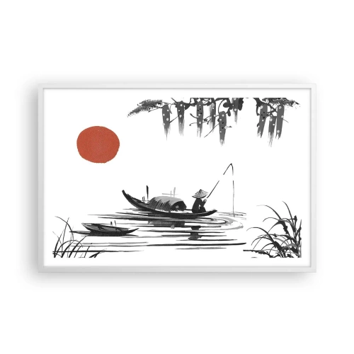 Affiche dans un cadre blanc - Poster - Après-midi asiatique - 91x61 cm