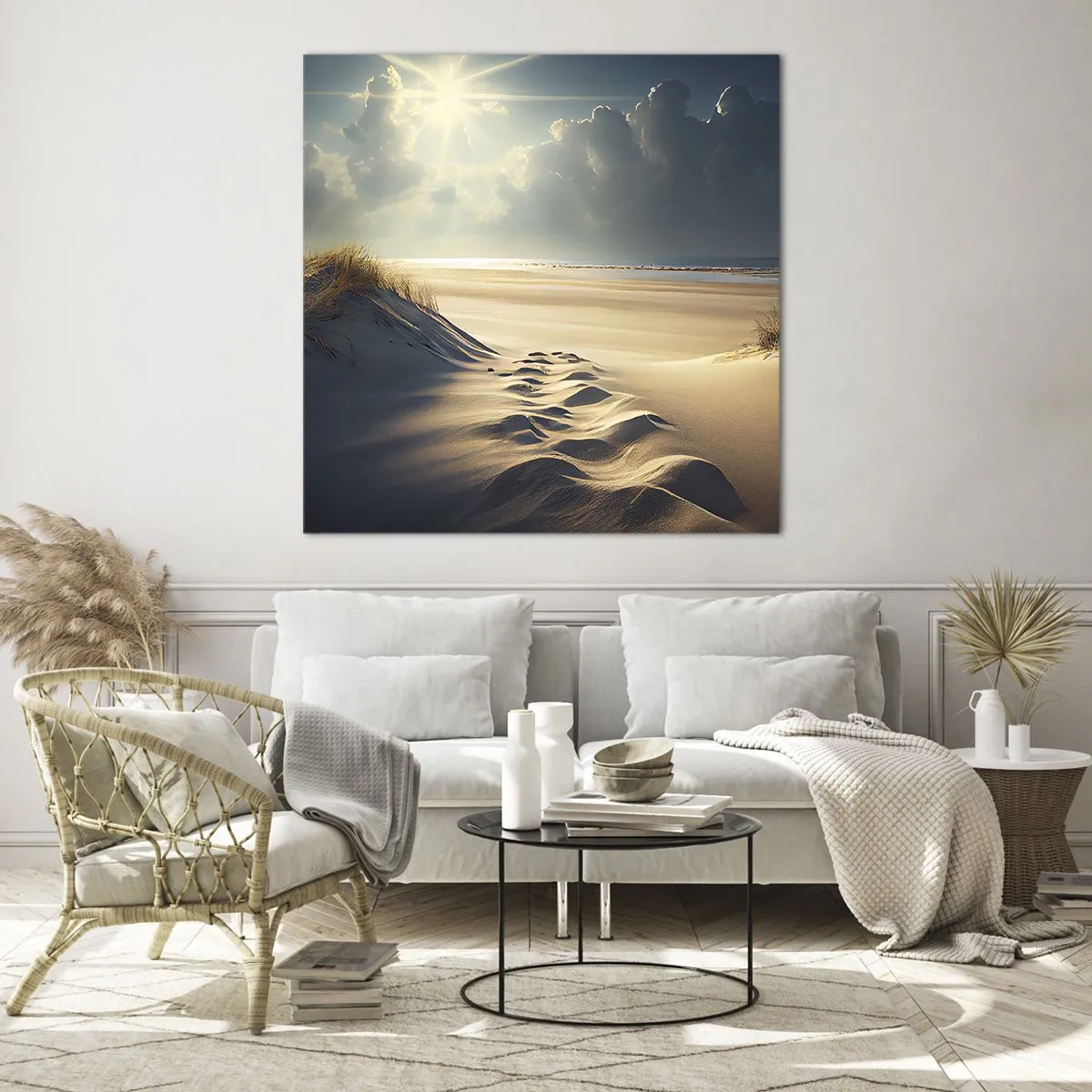 Impression sur verre - Image sur verre - Un paysage apaisant - 30x30 cm