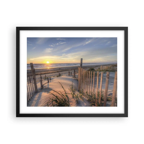 Affiche dans un cadre noir - Poster - Ombre et brillance du vent - 50x40 cm