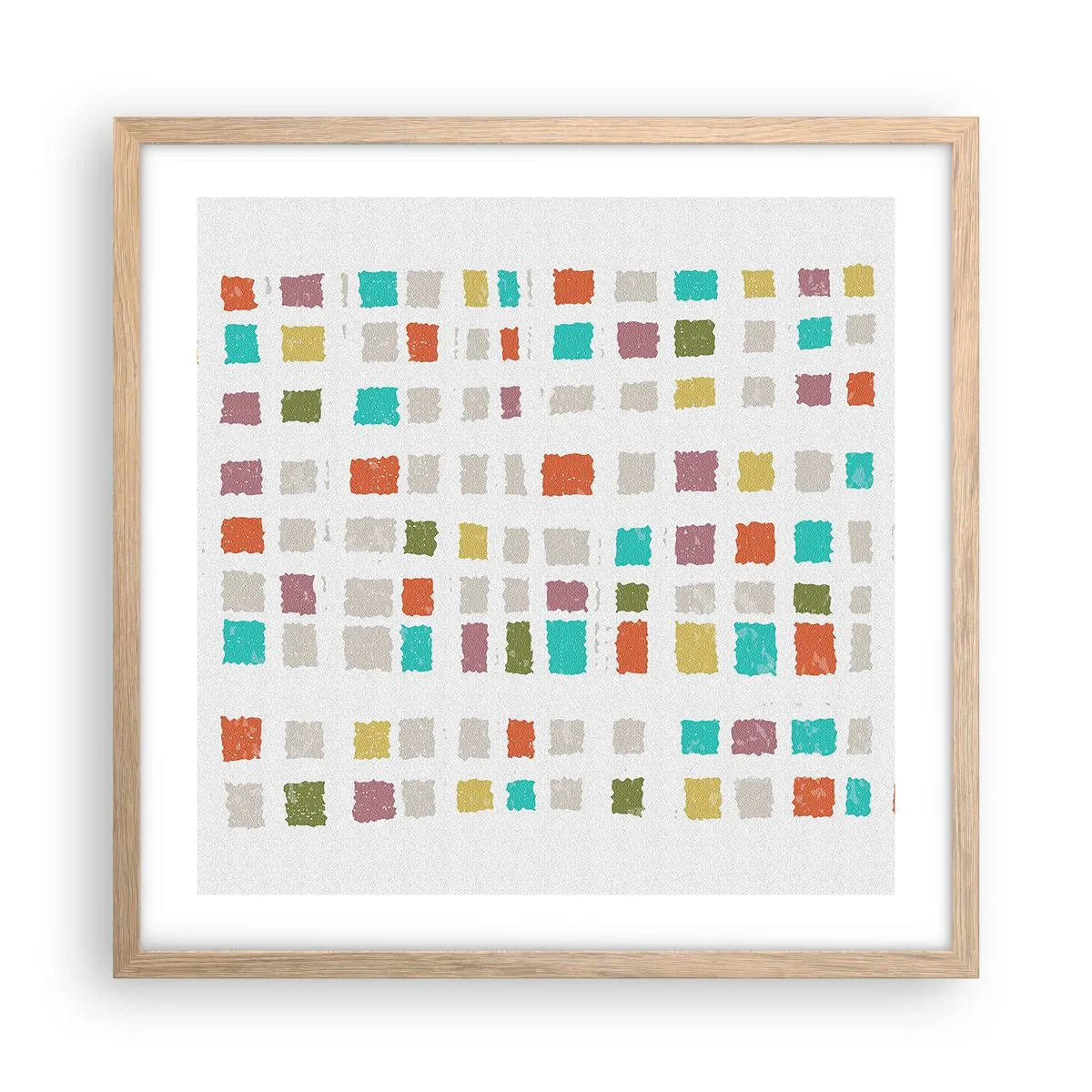 Affiche dans un chêne clair - Poster - Jeu inconnu - 50x50 cm