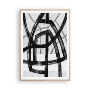 Affiche dans un chêne clair - Poster - Profondeur du bâtiment - 70x100 cm