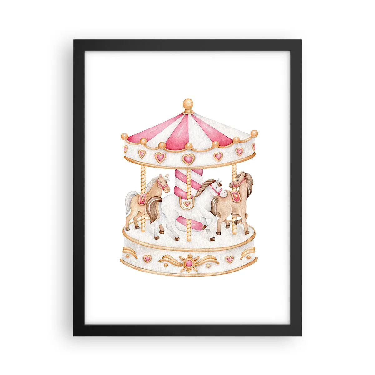 Affiche dans un cadre noir - Poster - Le doux monde de l'enfance - 30x40 cm