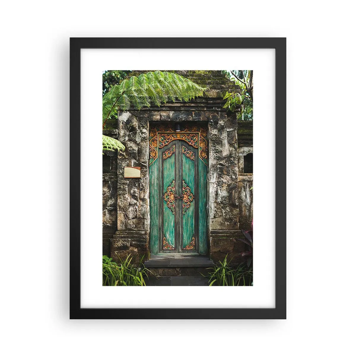 Affiche dans un cadre noir - Poster - Porte vers un monde exotique - 30x40 cm