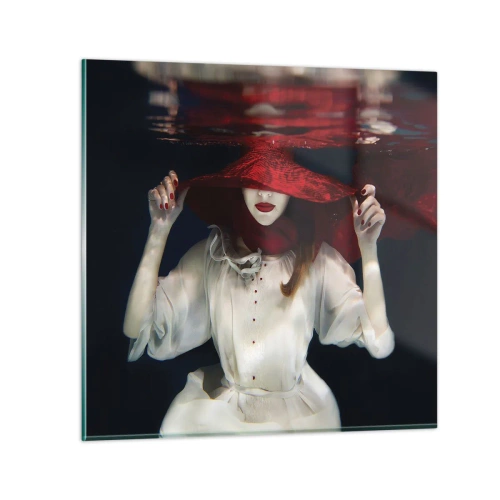 Impression sur verre - Image sur verre - Femme mystérieuse - 30x30 cm