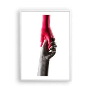 Affiche dans un cadre blanc - Poster - Ensemble, bien que différents - 50x70 cm