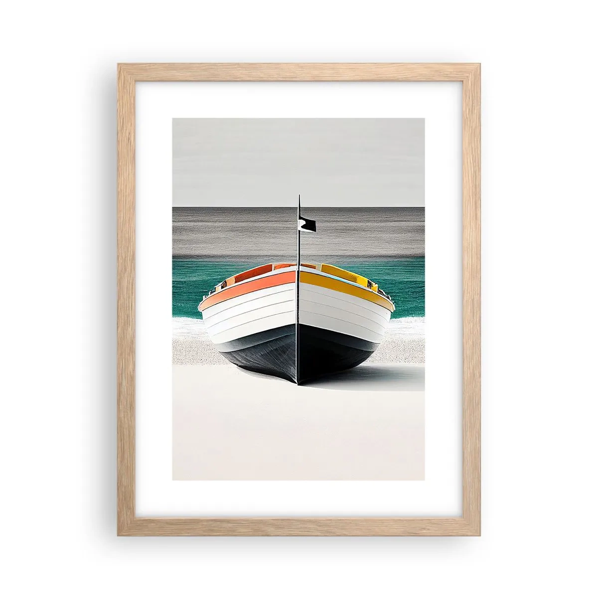 Affiche dans un chêne clair - Poster - A sa place - 30x40 cm