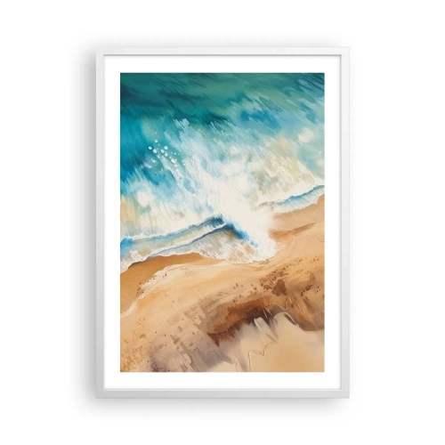 Affiche dans un cadre blanc - Poster - La vague qui revient - 50x70 cm