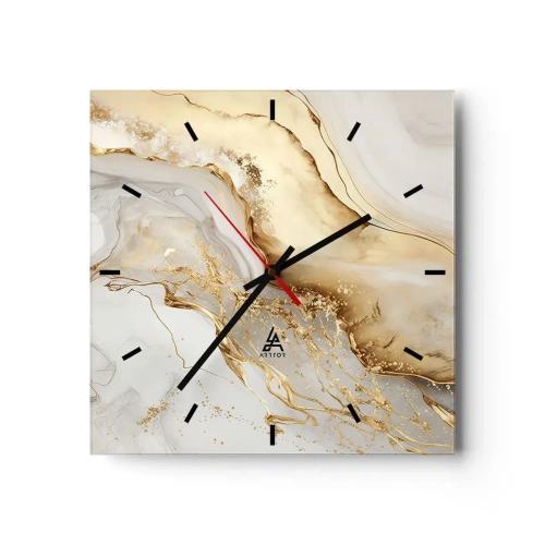 Horloge murale - Pendule murale - Abstraction : beauté et bonté - 40x40 cm
