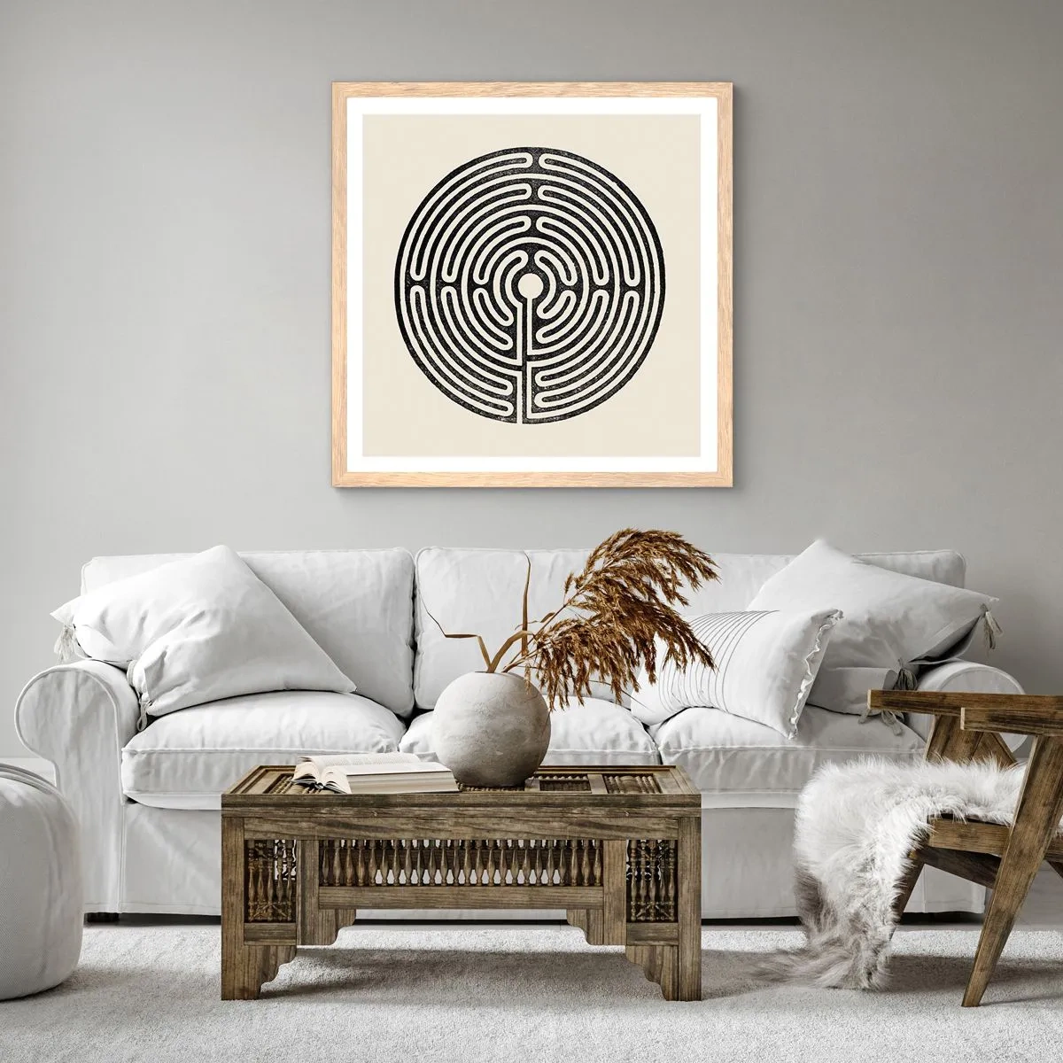 Affiche dans un chêne clair - Poster - Ordre mystérieux - 50x50 cm