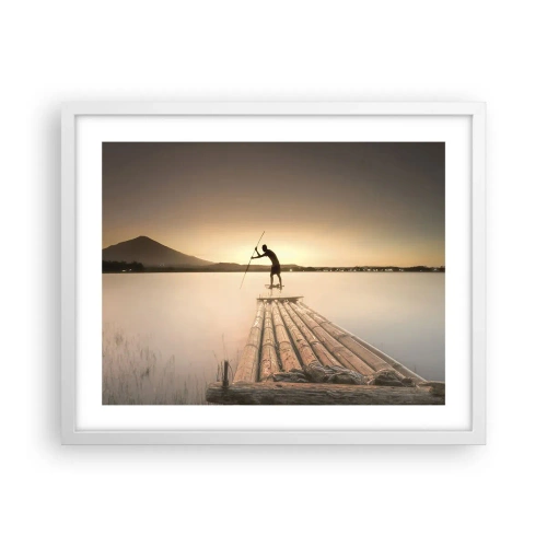 Affiche dans un cadre blanc - Poster - Avant la fin du jour - 50x40 cm