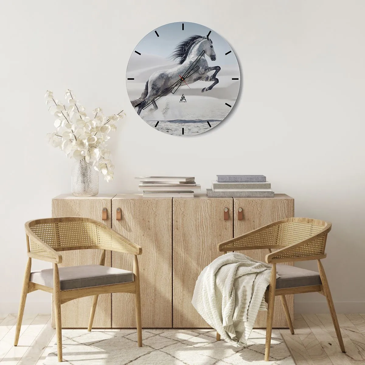 Horloge murale - Pendule murale - Prince arabe - 40x40 cm