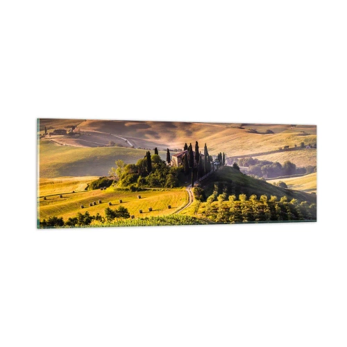 Impression sur verre - Image sur verre - Arcadie - le paysage toscan - 90x30 cm