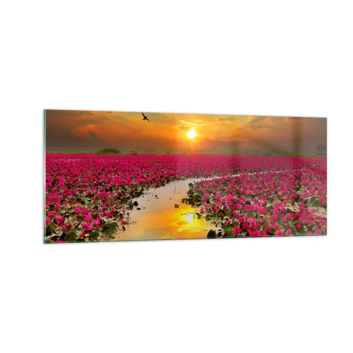 Impression sur verre - Image sur verre - La vie secrète du lac - 100x40 cm