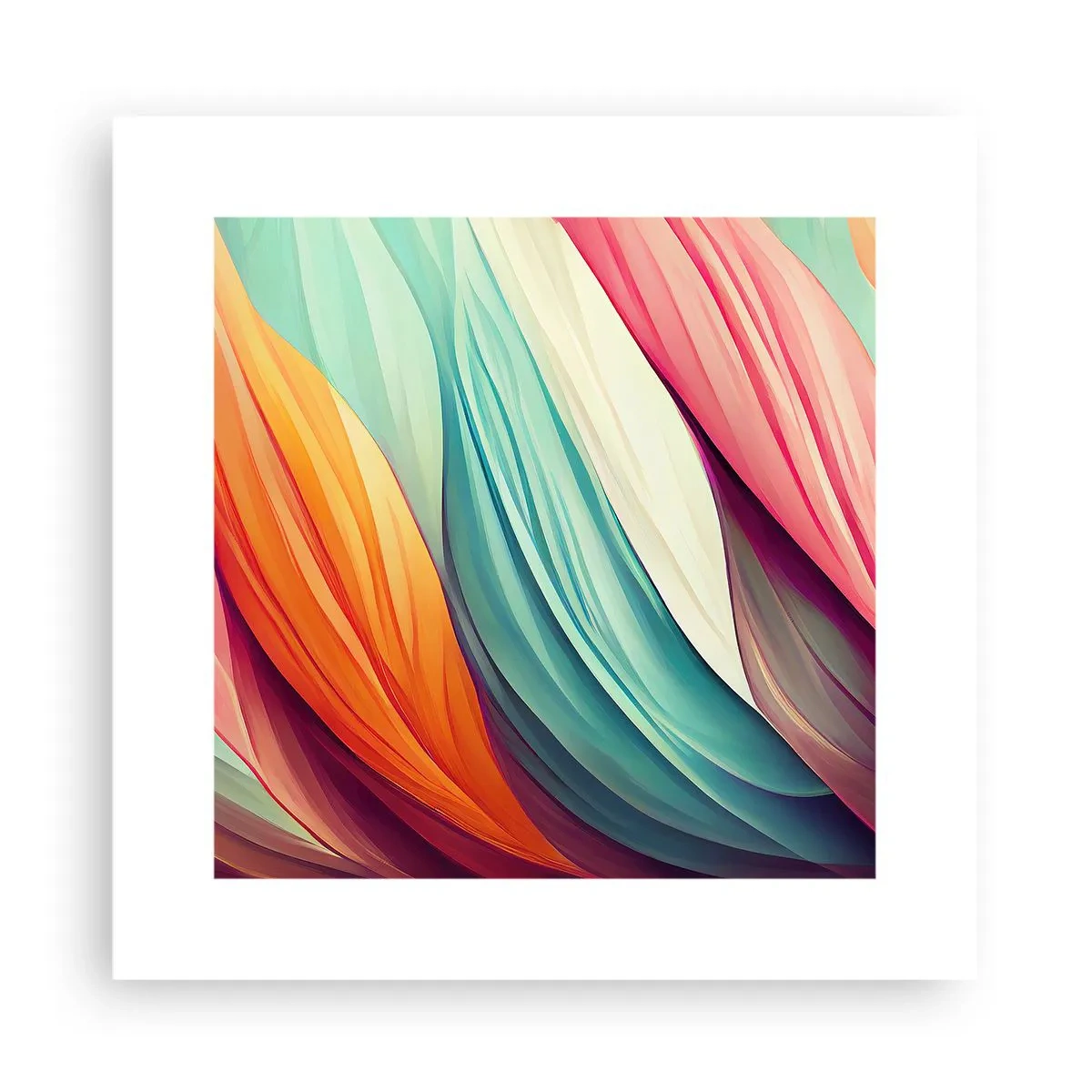 Affiche - Poster - Tissage arc-en-ciel - 30x30 cm