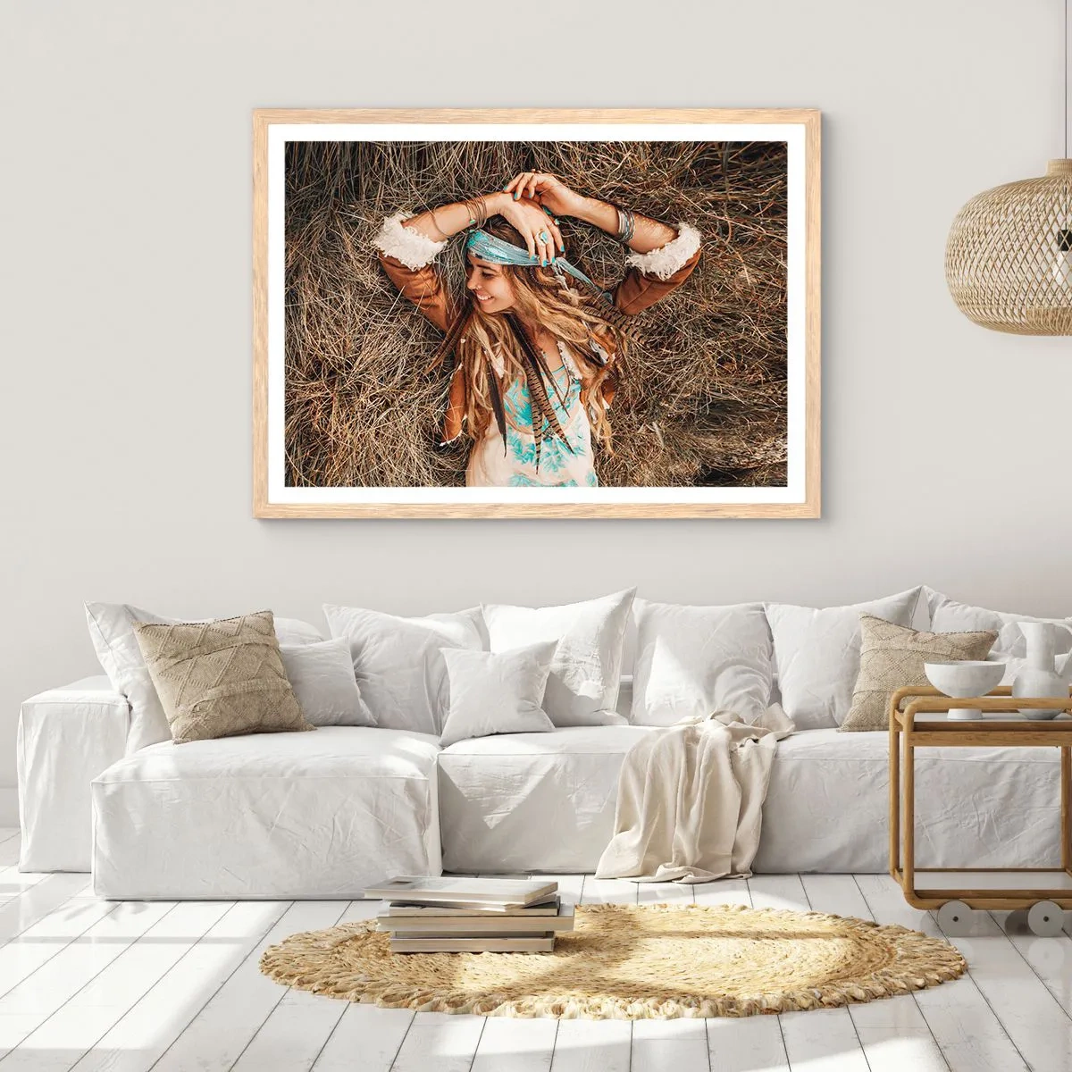 Affiche dans un chêne clair - Poster - En route vers les années d'amour - 100x70 cm