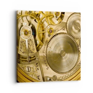 Impression sur toile - Image sur toile - Marcher avec son temps - 40x40 cm