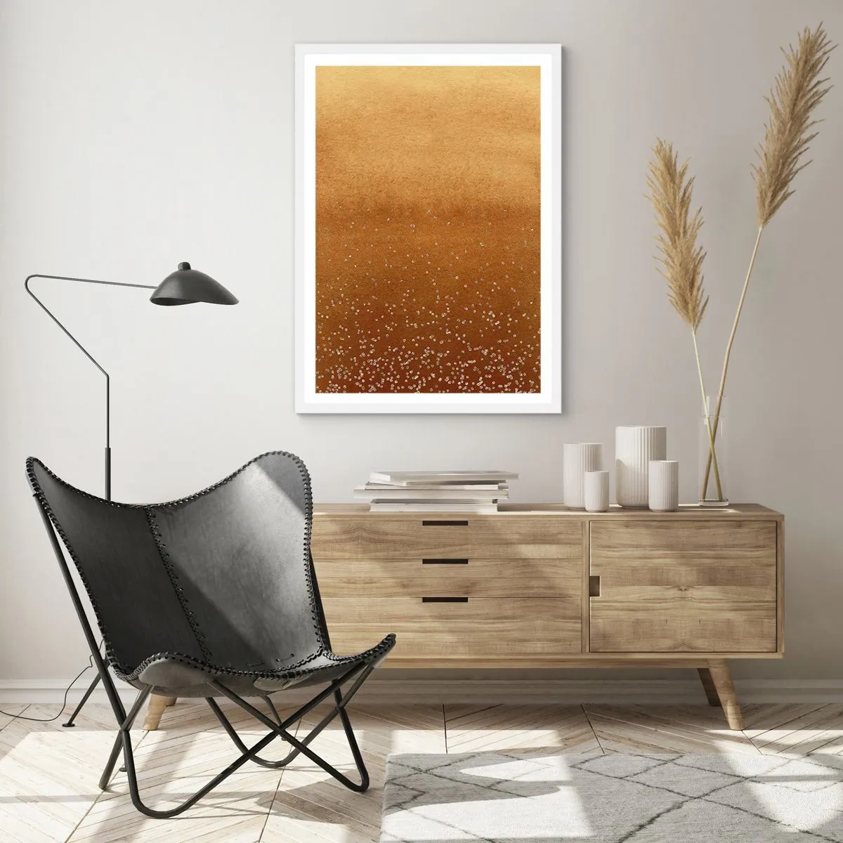 Affiche dans un cadre blanc - Poster - Origine du monde - 70x100 cm