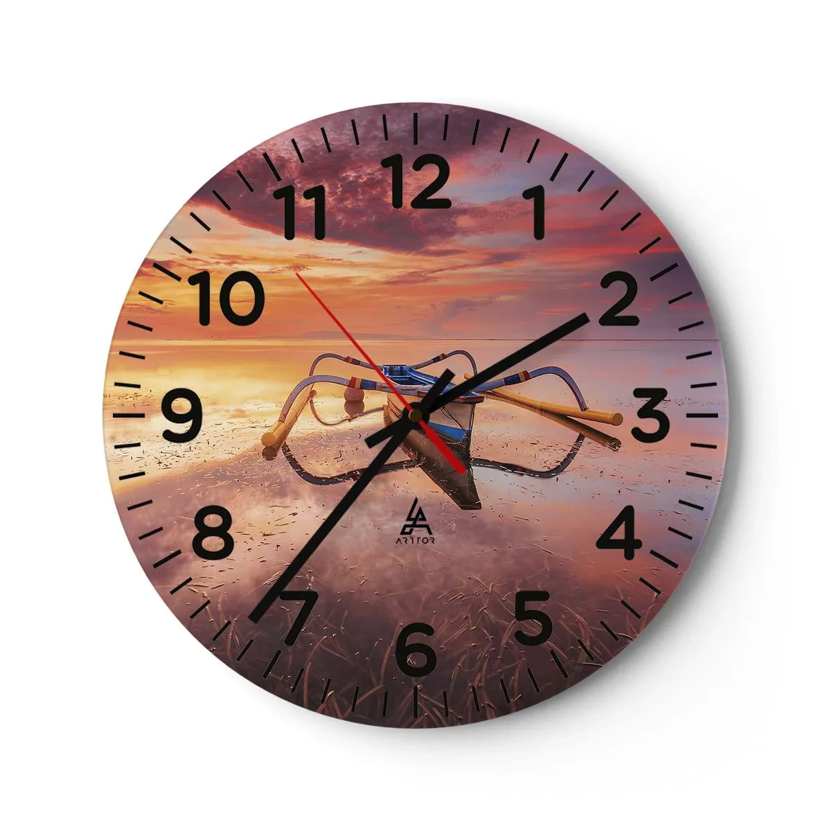Horloge murale - Pendule murale - Le calme d'une soirée tropicale - 40x40 cm