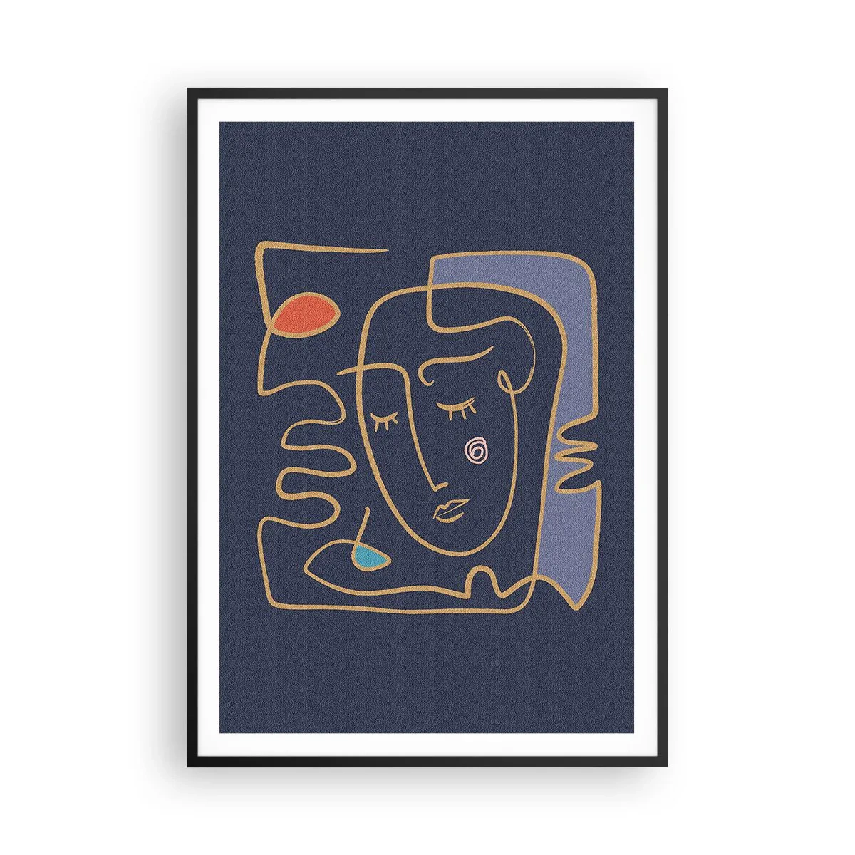 Affiche dans un cadre noir - Poster - En réflexion - 70x100 cm