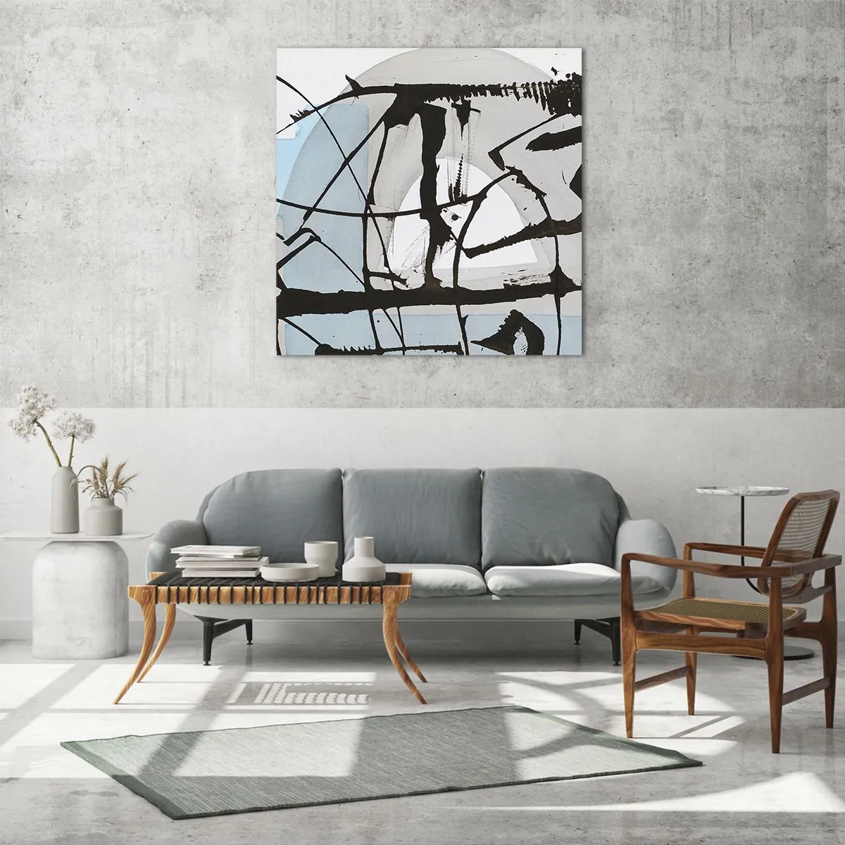 Impression sur verre - Image sur verre - Bleu malgré tout - 60x60 cm