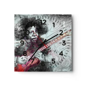 Horloge murale - Pendule murale - Sur les vagues de la musique - 30x30 cm