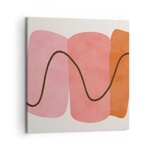 Impression sur toile - Image sur toile - mouvement doux des formes - 50x50 cm